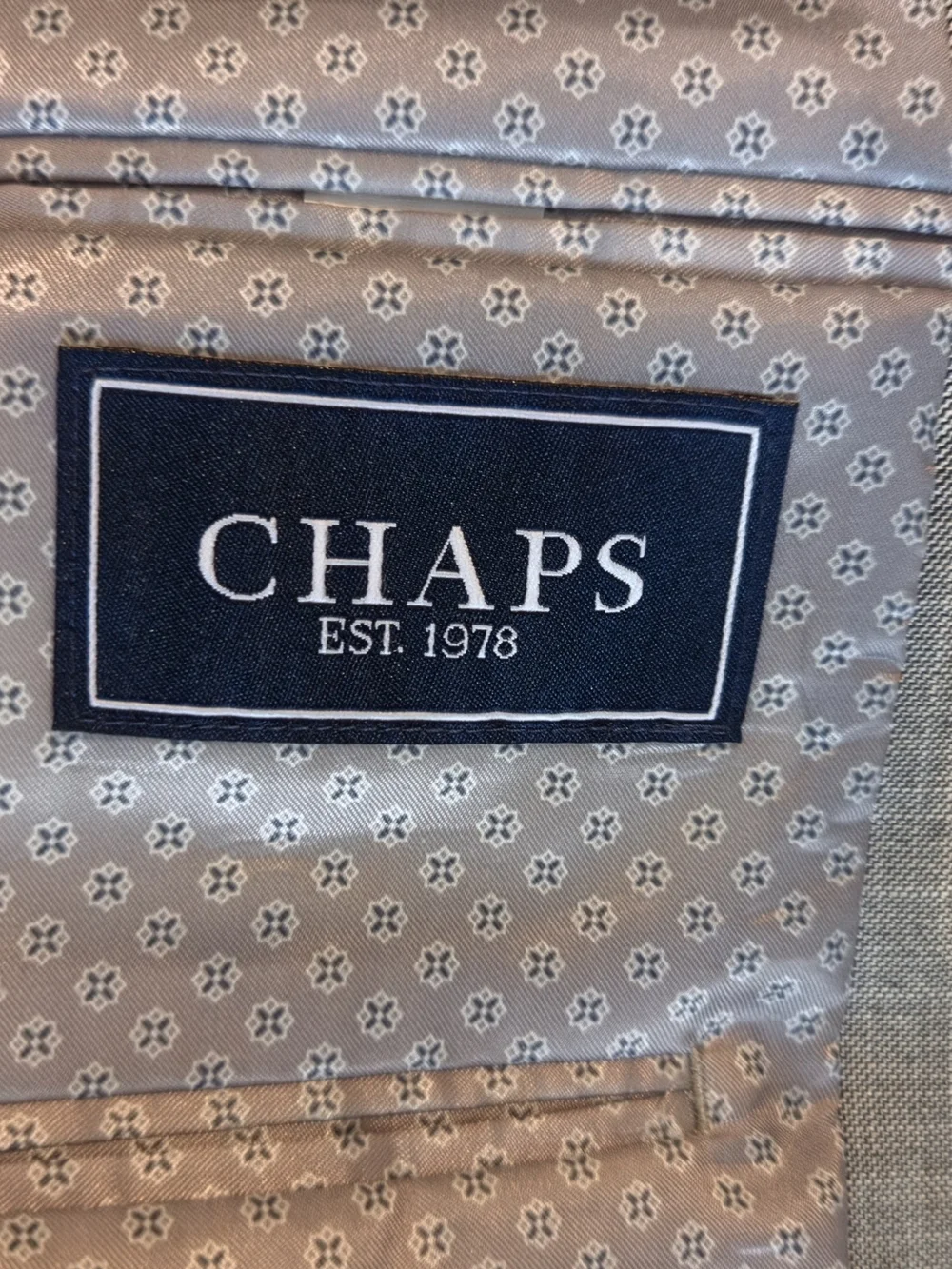 Chaps Men's Light Gray Two-Button Blazer Sport Coat Size 44R